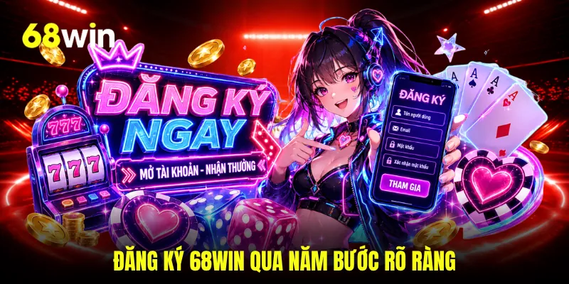 Đăng ký 68WIN qua năm bước rõ ràng